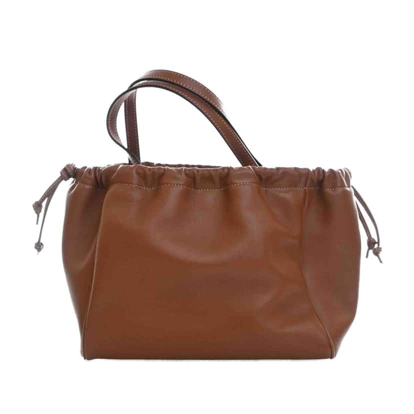Celine Small Calfskin Cuir Triomphe Cabas Drawstring Satchel Brown Leather Very good condition - Model View