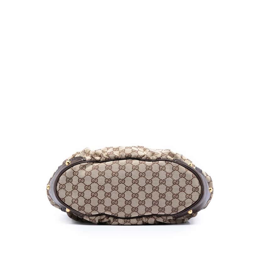 Gucci GG Canvas Jockey Shoulder Bag Beige Very good condition - Inside View