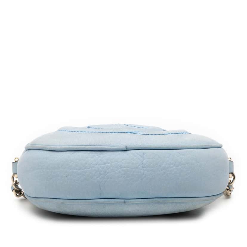 Gucci Mini Nubuck Soho Chain Crossbody Blue Leather Very good condition - Inside View