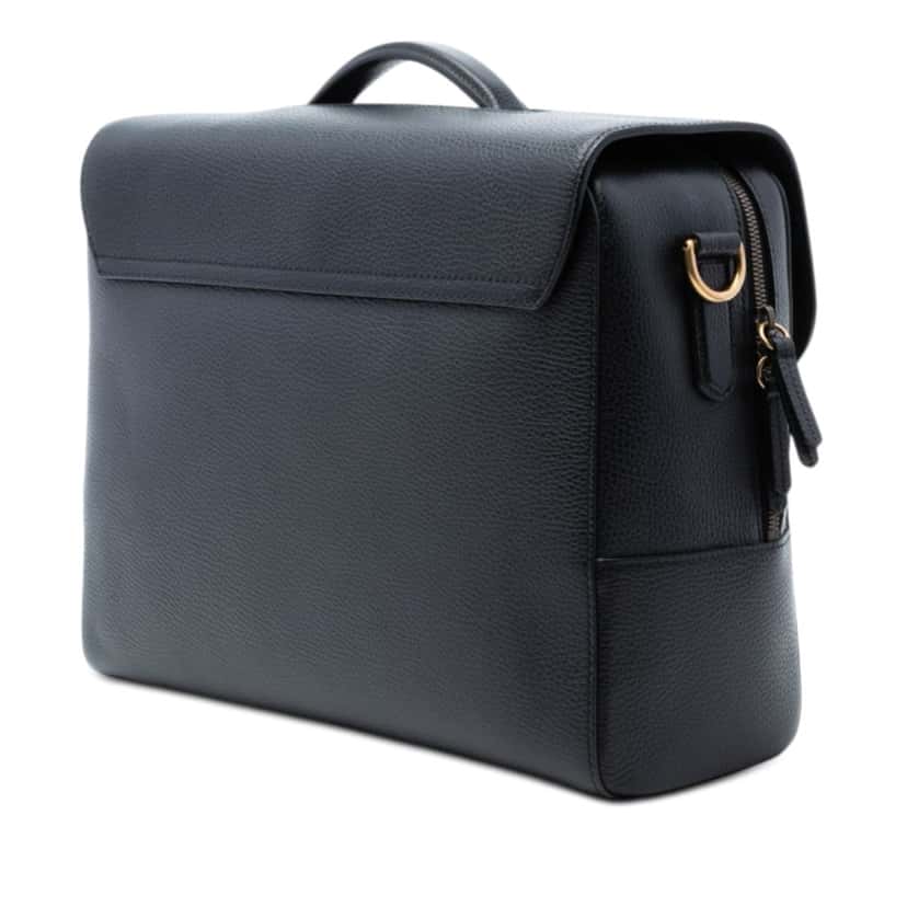 Gucci GG Marmont Leather Briefcase Black Leather Very good condition - Back View