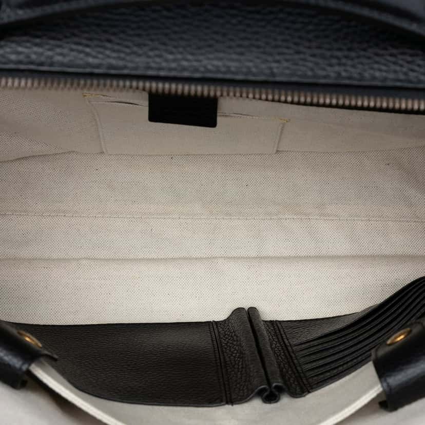 Gucci GG Marmont Leather Briefcase Black Leather Very good condition - Model View