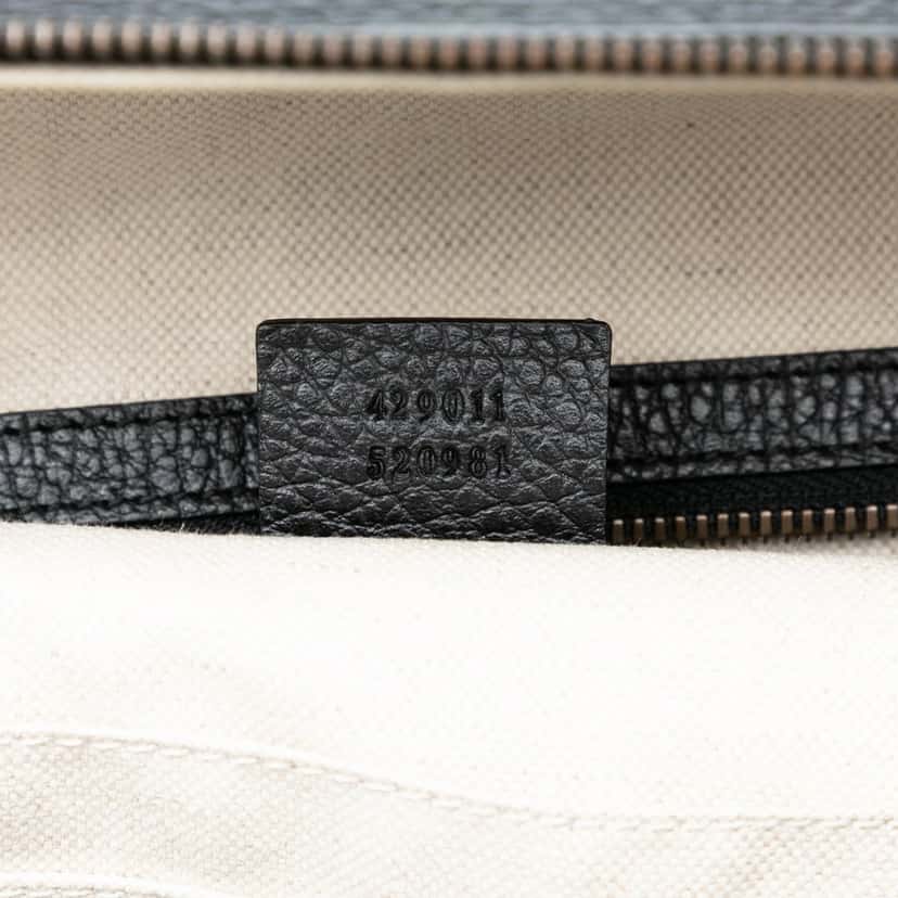 Gucci GG Marmont Leather Briefcase Black Leather Very good condition - Box View