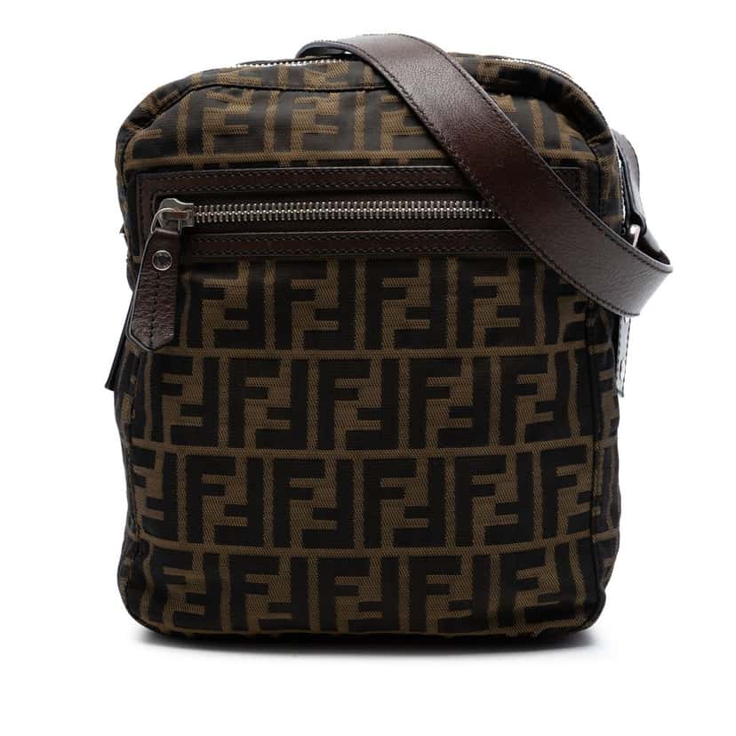 Fendi Zucca Canvas Crossbody Brown Very good condition - Front View