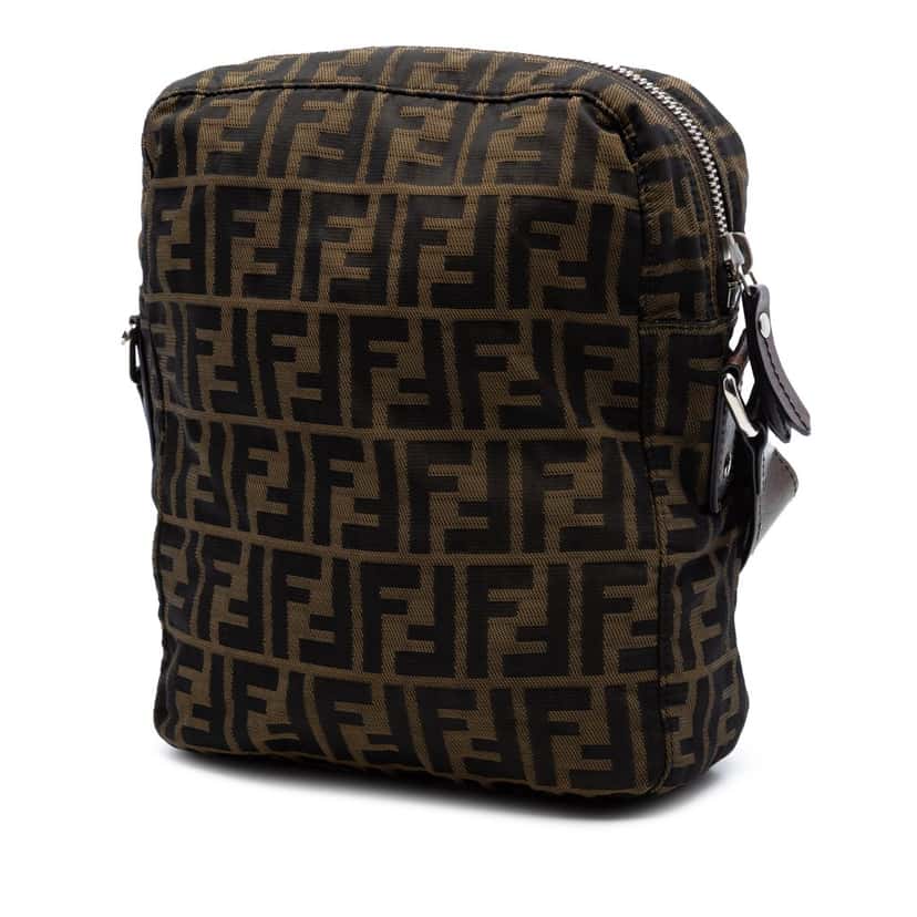 Fendi Zucca Canvas Crossbody Brown Very good condition - Back View