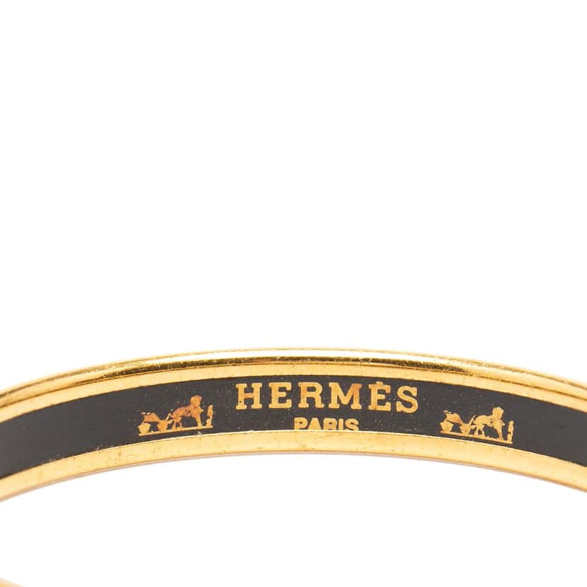 Hermès Narrow Liberte Egalite Fraternite Enamel Bangle 65 Red Very good condition - Box View