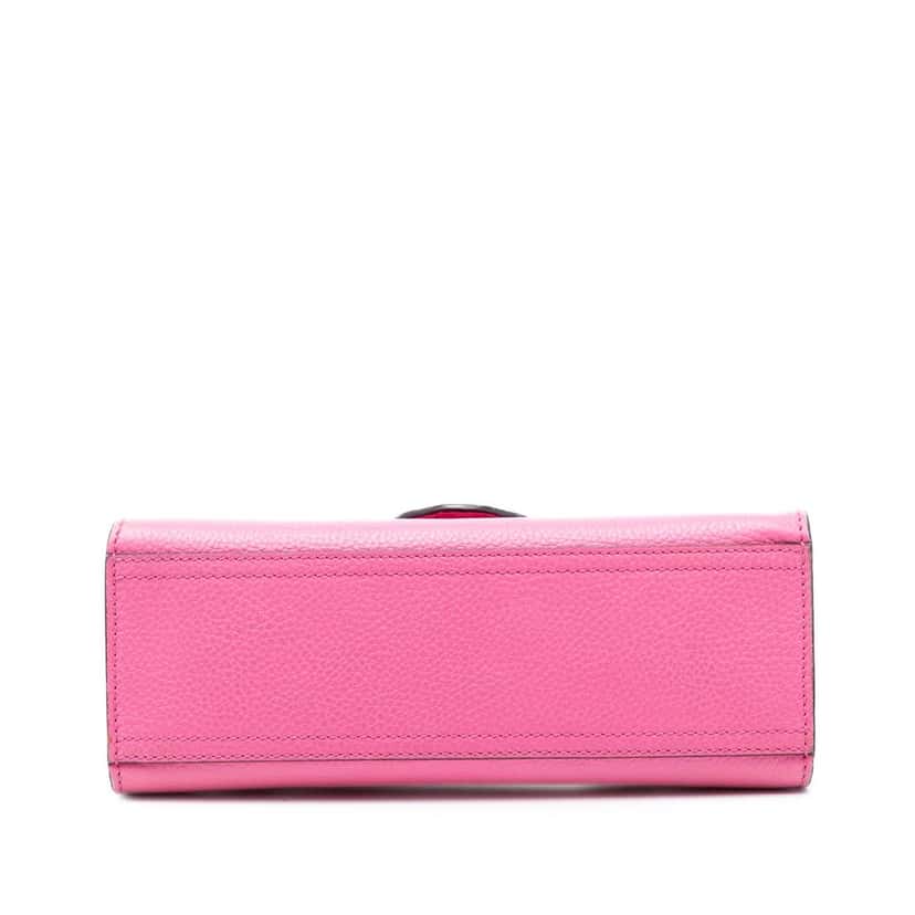 Gucci Small GG Marmont Leather Top Handle Satchel Pink Leather Very good condition - Inside View