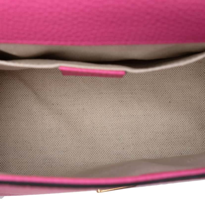 Gucci Small GG Marmont Leather Top Handle Satchel Pink Leather Very good condition - Model View