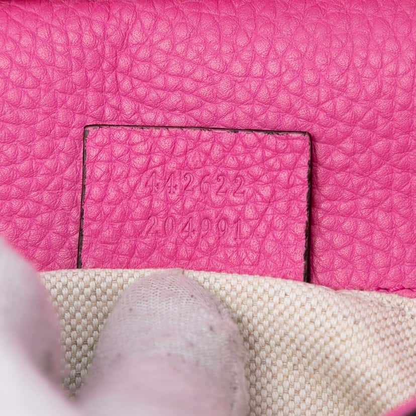 Gucci Small GG Marmont Leather Top Handle Satchel Pink Leather Very good condition - Box View
