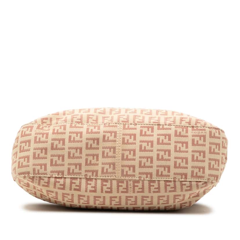 Fendi Zucchino Canvas Shoulder Bag Beige Very good condition - Inside View