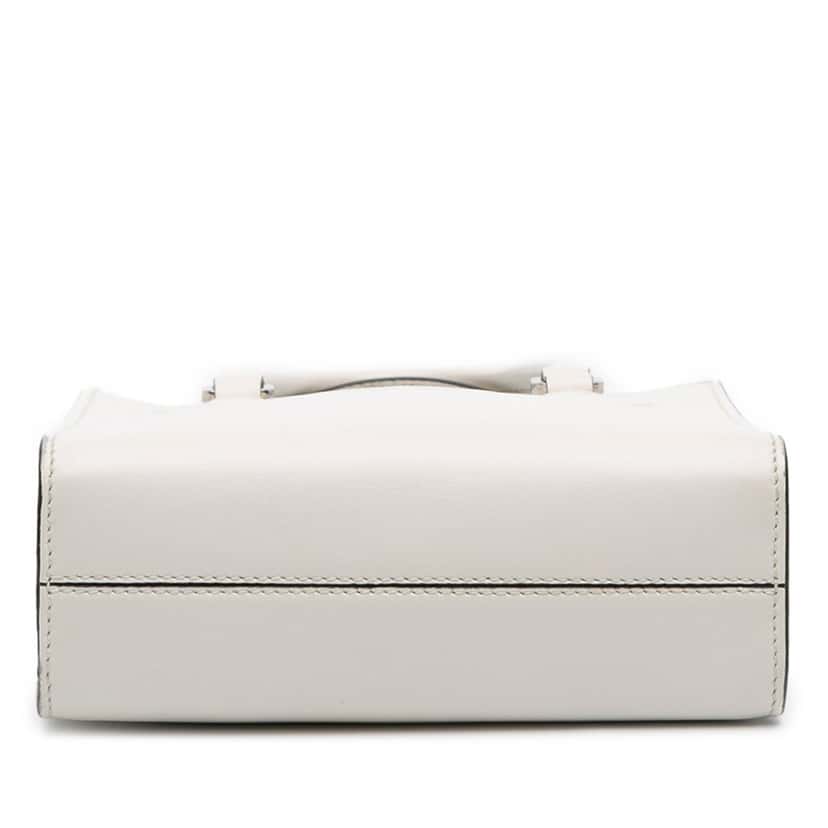 Prada Mini Soft Calf Logo Drill Satchel White Leather Very good condition - Inside View