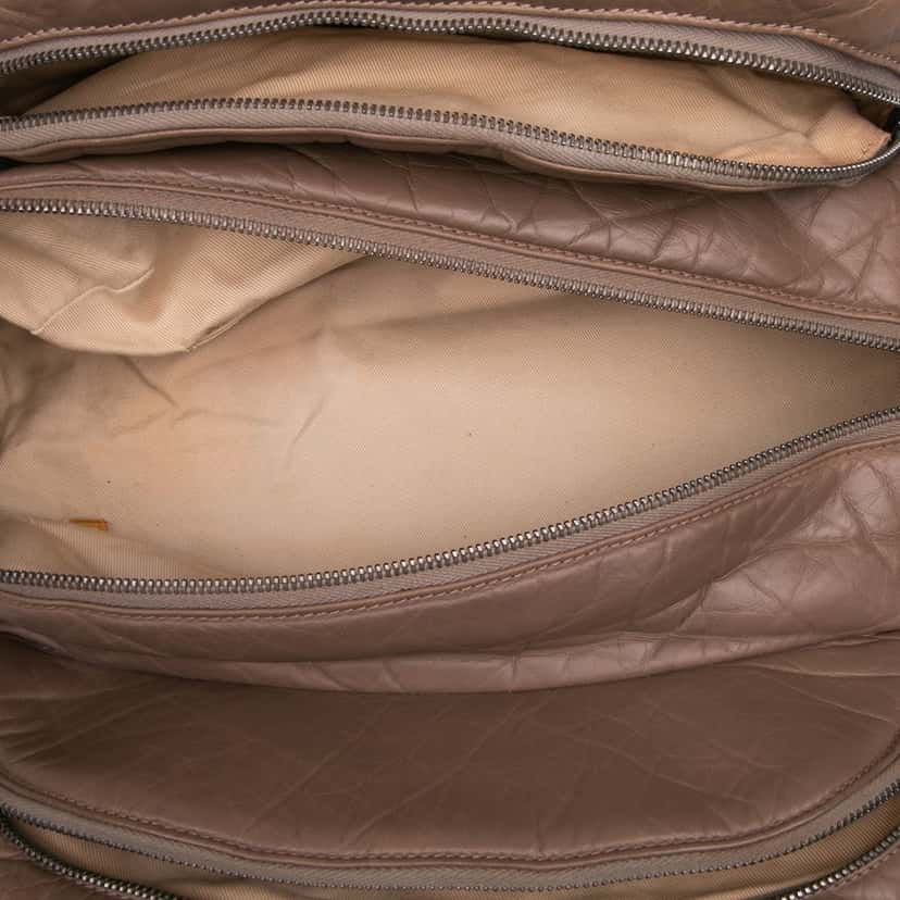 Chanel Distressed Lambskin Lady Braid Bowler Bag Brown Leather Good condition - Model View