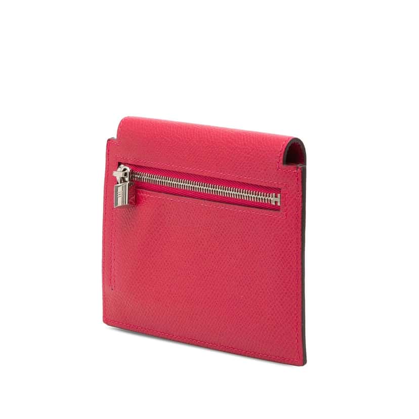 Hermès Bicolor Epsom Kelly Pocket Compact Wallet Red Leather Very good condition - Back View