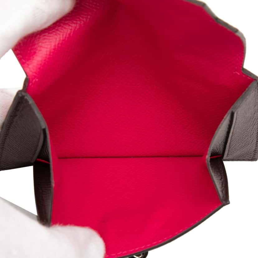 Hermès Bicolor Epsom Kelly Pocket Compact Wallet Red Leather Very good condition - Model View