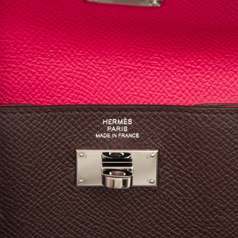 Hermès Bicolor Epsom Kelly Pocket Compact Wallet Red Leather Very good condition - Box View