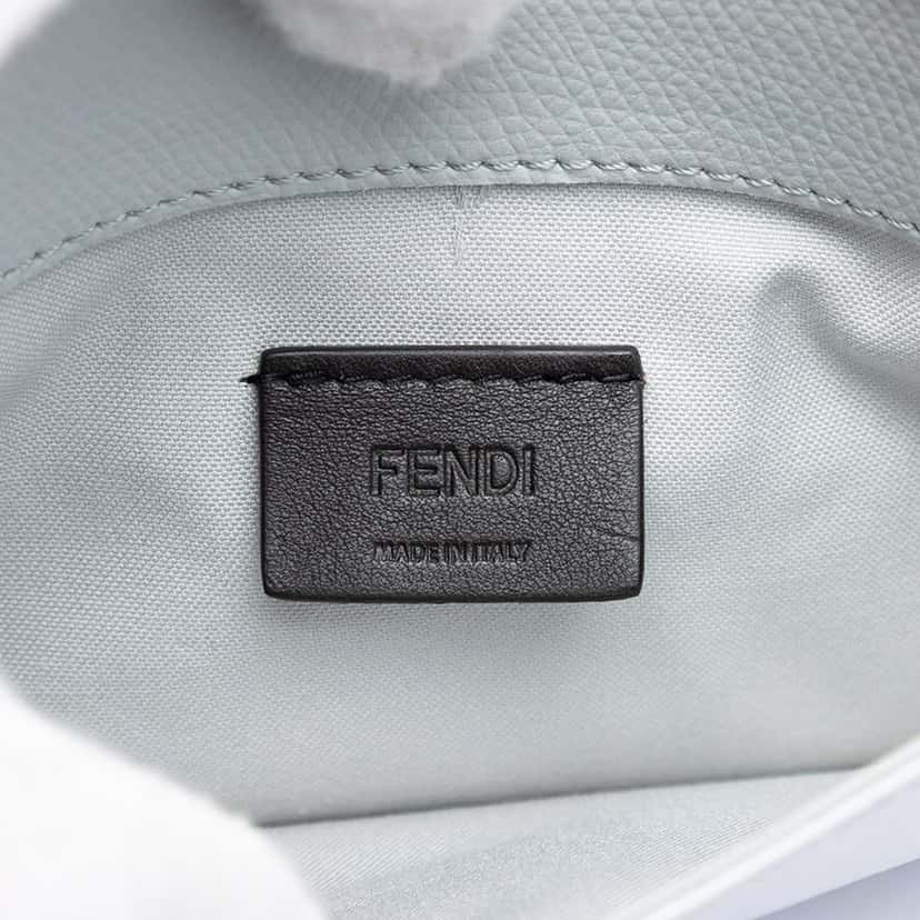 Fendi Studded Leather Monster Eyes Tube Wallet On Chain Blue Leather Good condition - Box View