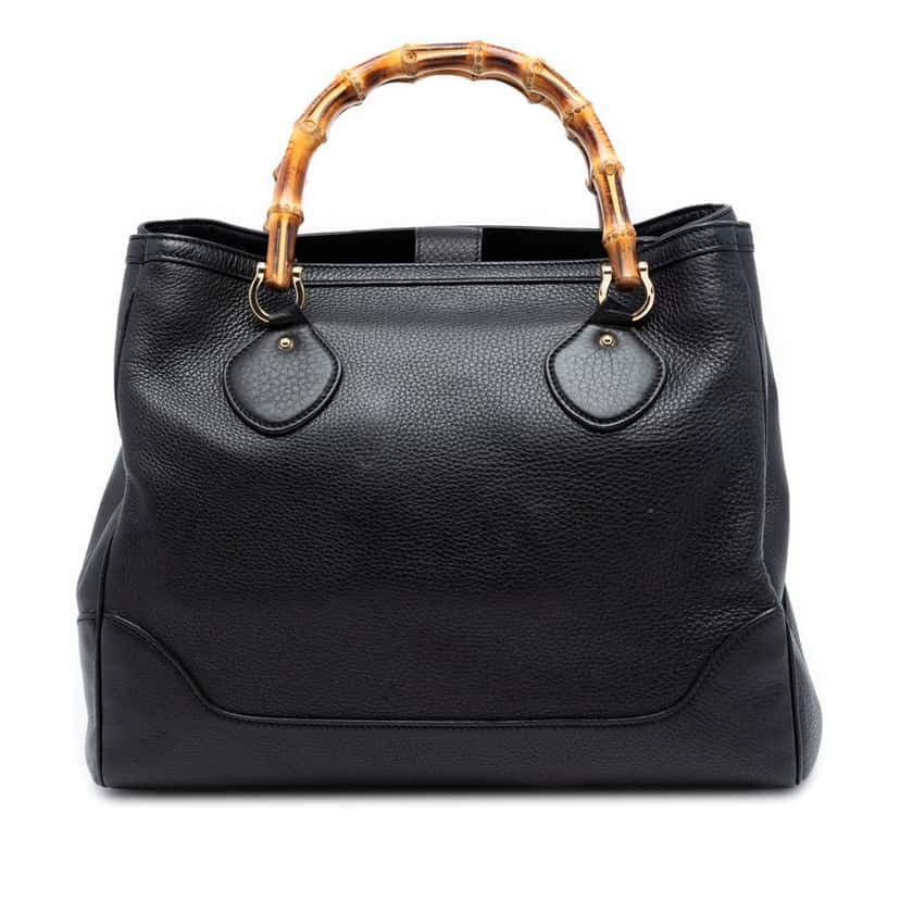Gucci Medium Leather Bamboo Diana Tote Black Leather Very good condition - Front View