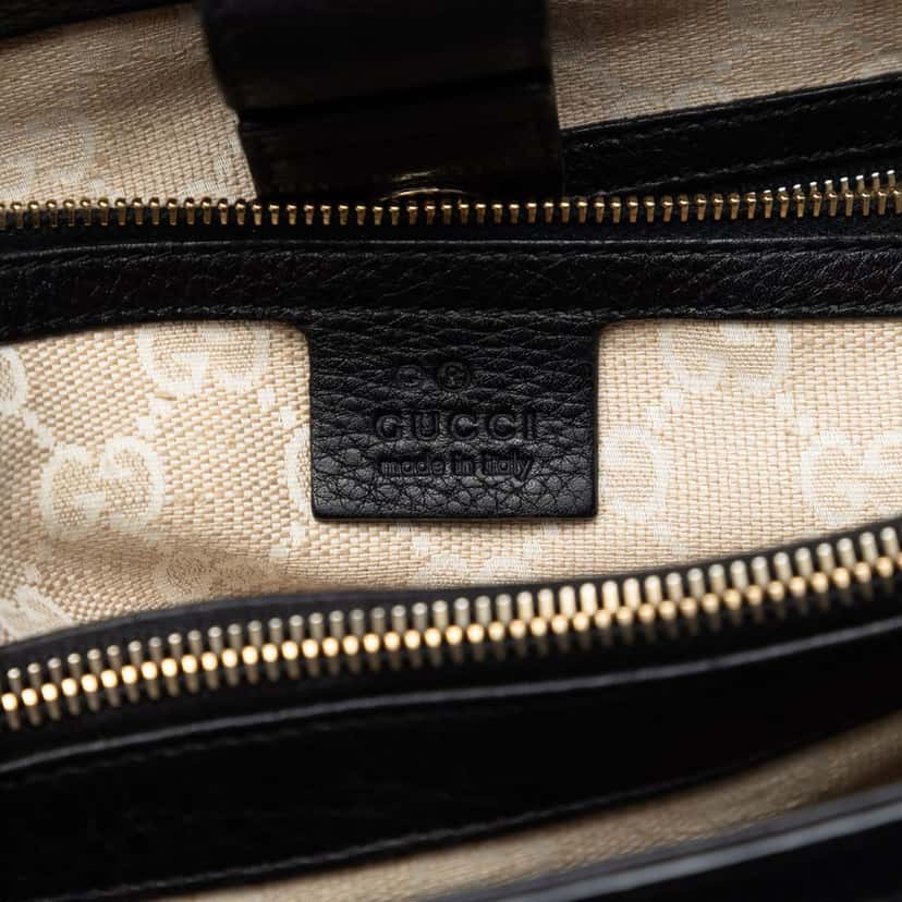 Gucci Medium Leather Bamboo Diana Tote Black Leather Very good condition - Box View