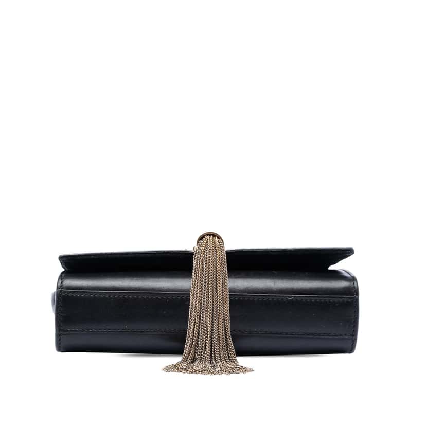 Saint Laurent Small Smooth Calfskin Monogram Kate Tassel Crossbody Black Leather Very good condition - Inside View