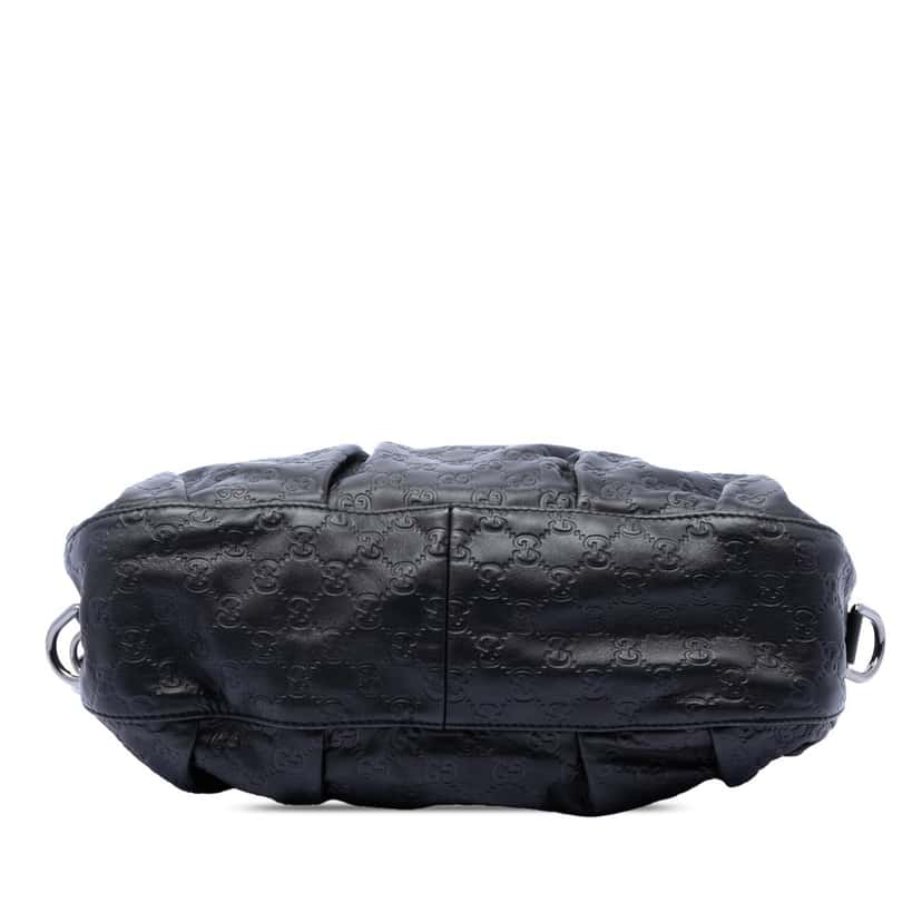 Gucci Guccissima Icon Bit Satchel Black Leather Very good condition - Inside View