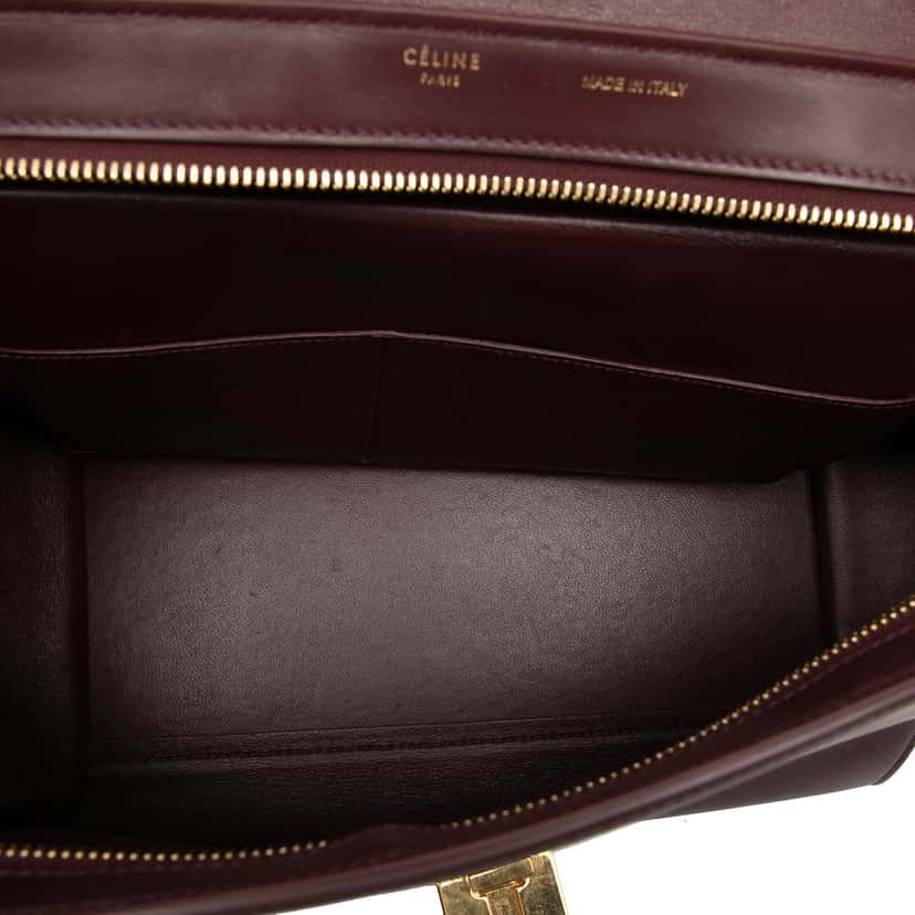 Celine Small Tricolor Leather Trapeze Satchel Red Leather Very good condition - Model View