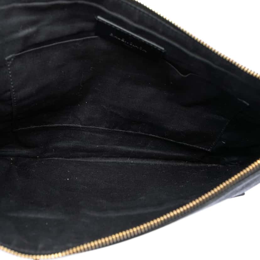 Balenciaga Goatskin Motocross Classic Metallic Edge Clutch Black Leather Very good condition - Model View