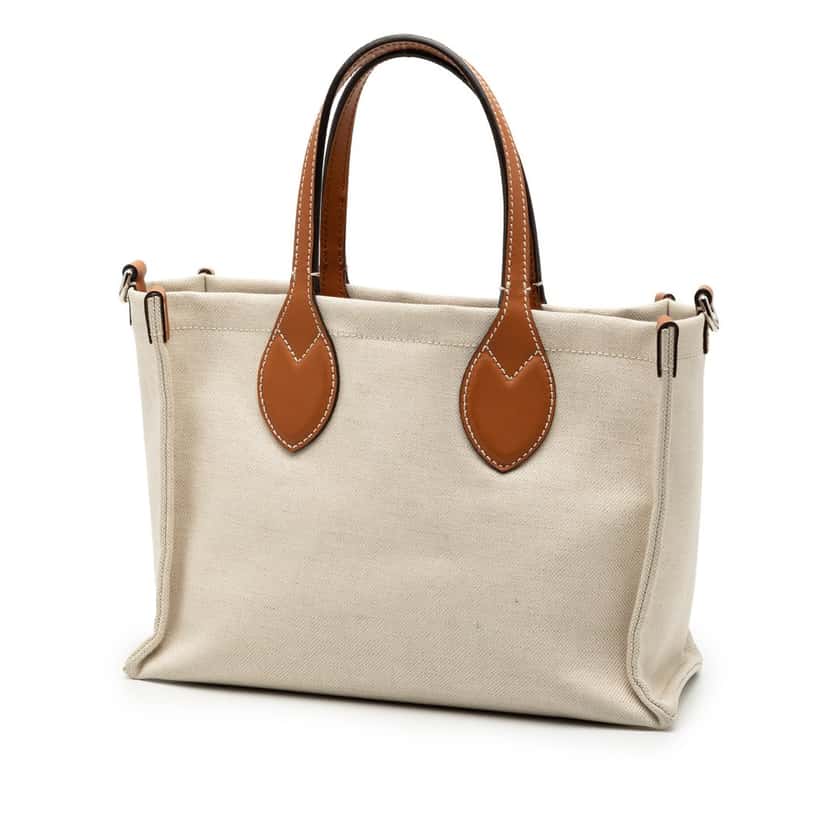 Gucci Medium Canvas Logo Tote Beige Very good condition - Back View