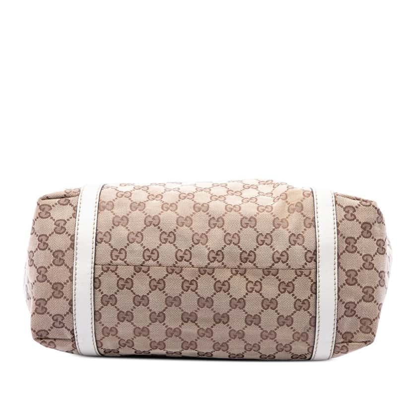 Gucci GG Canvas Web New Ladies Tote Beige Very good condition - Inside View