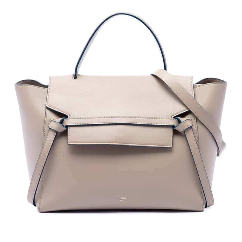 Celine Mini Smooth Calfskin Belt Bag Beige Leather Very good condition - Front View