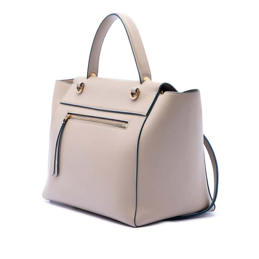 Celine Mini Smooth Calfskin Belt Bag Beige Leather Very good condition - Back View