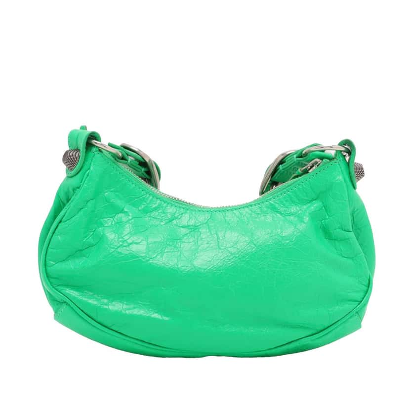 Balenciaga Lambskin Motocross Le Cagole XS Green Leather Very good condition - Back View