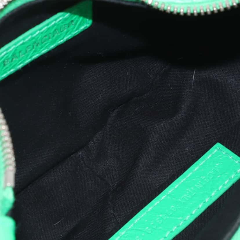 Balenciaga Lambskin Motocross Le Cagole XS Green Leather Very good condition - Inside View