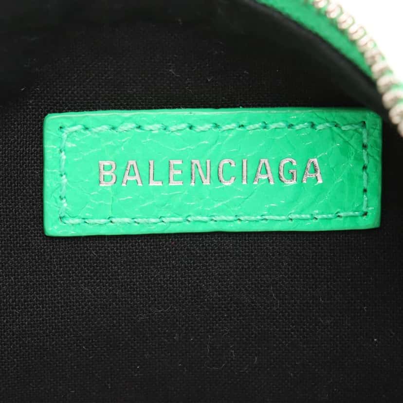 Balenciaga Lambskin Motocross Le Cagole XS Green Leather Very good condition - Box View