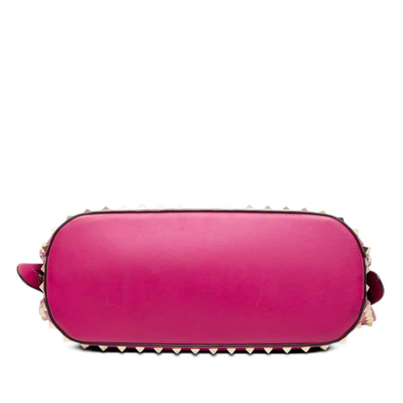 Valentino Leather Rockstud Top Handle Bag Pink Leather Very good condition - Inside View