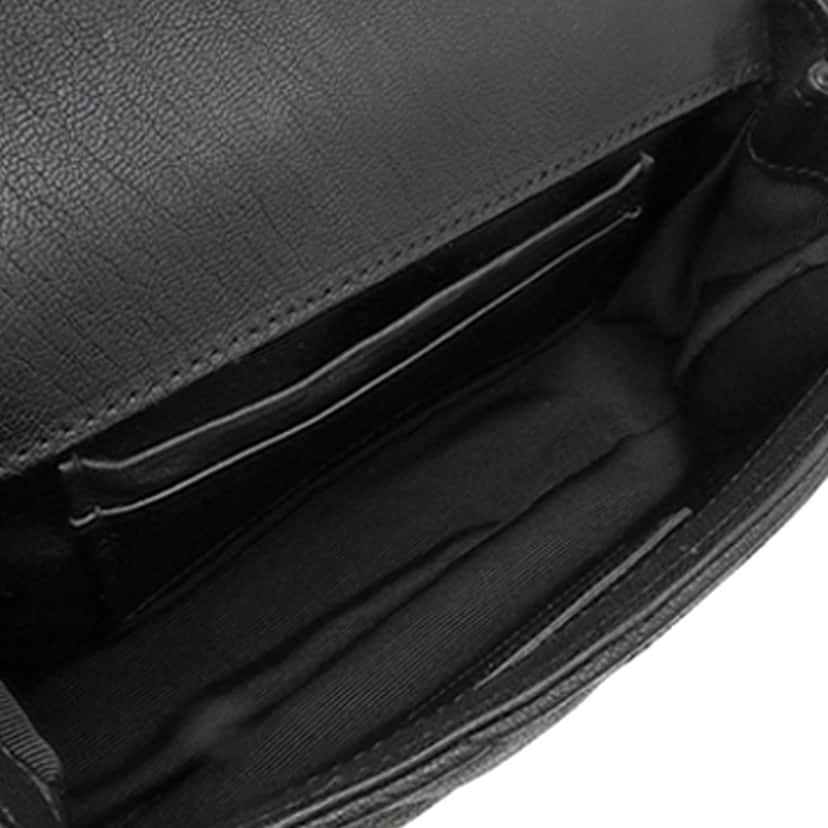 Saint Laurent Baby Sheepskin Chevron Classic Monogram Chain Bag Black Leather Very good condition - Model View