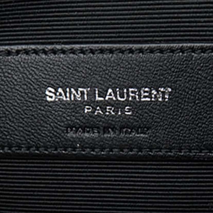 Saint Laurent Baby Sheepskin Chevron Classic Monogram Chain Bag Black Leather Very good condition - Box View