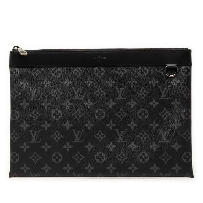 Louis Vuitton Monogram Eclipse Discovery Pochette GM Black Very good condition - Front View