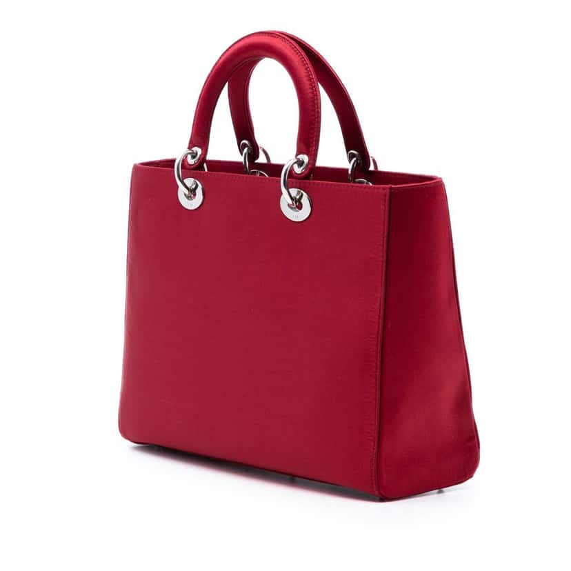 Dior Large Satin Lady Dior Red Very good condition - Back View