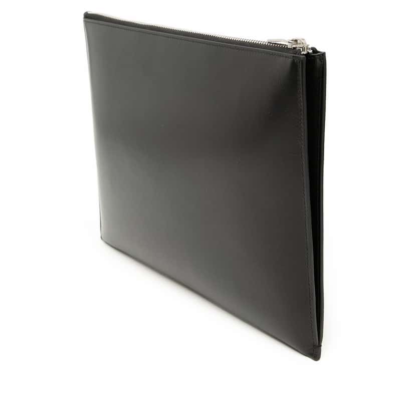 Saint Laurent Leather Monogram Ipad Case Black Leather Very good condition - Back View