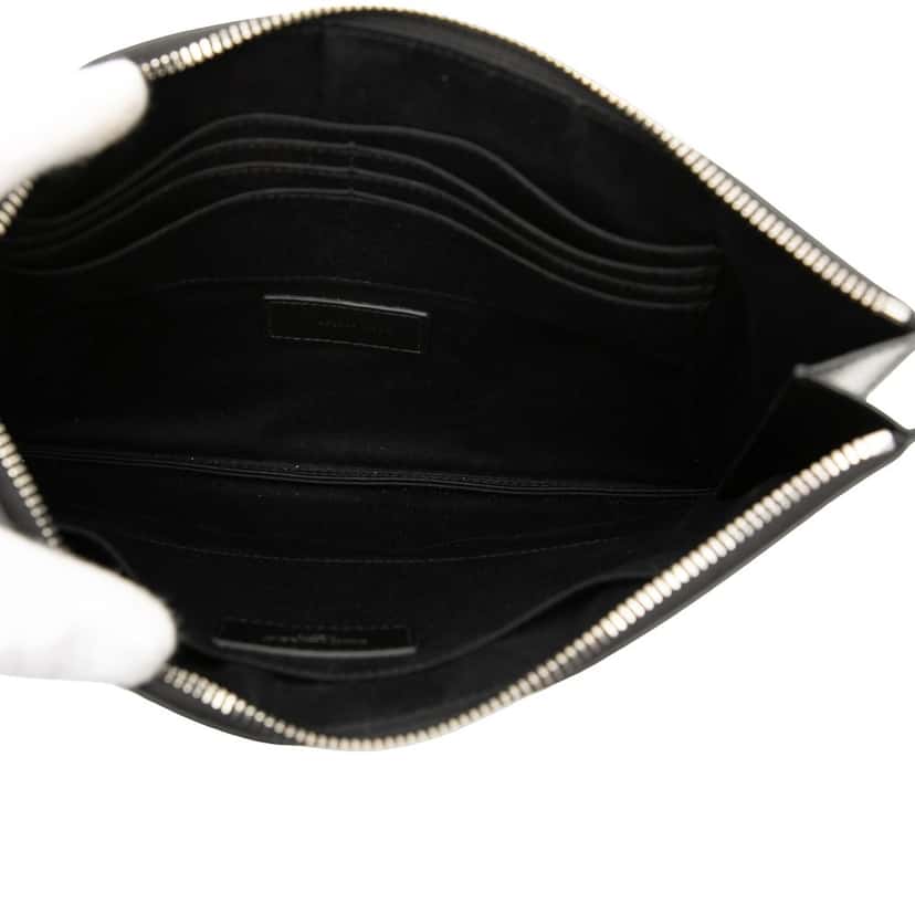 Saint Laurent Leather Monogram Ipad Case Black Leather Very good condition - Model View