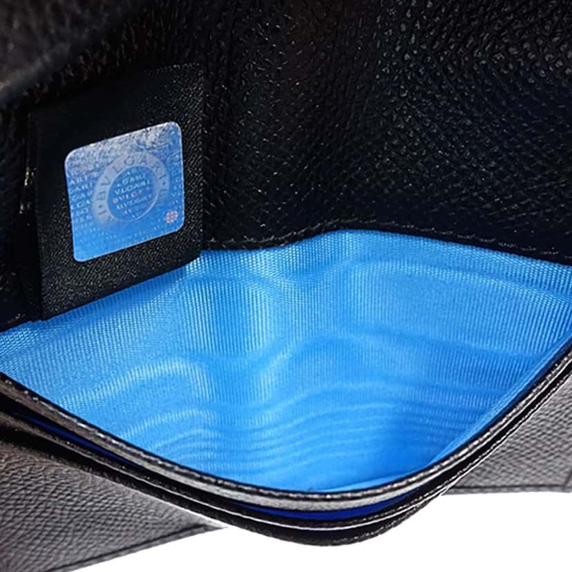 Bvlgari Grained Calfskin Bvlgari Bvlgari Man Business Card Holder Black Leather Very good condition - Box View