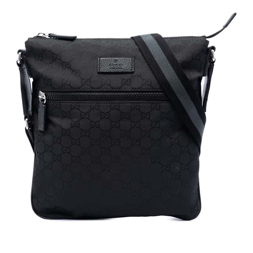 Gucci GG Nylon Web Crossbody Black Very good condition - Front View
