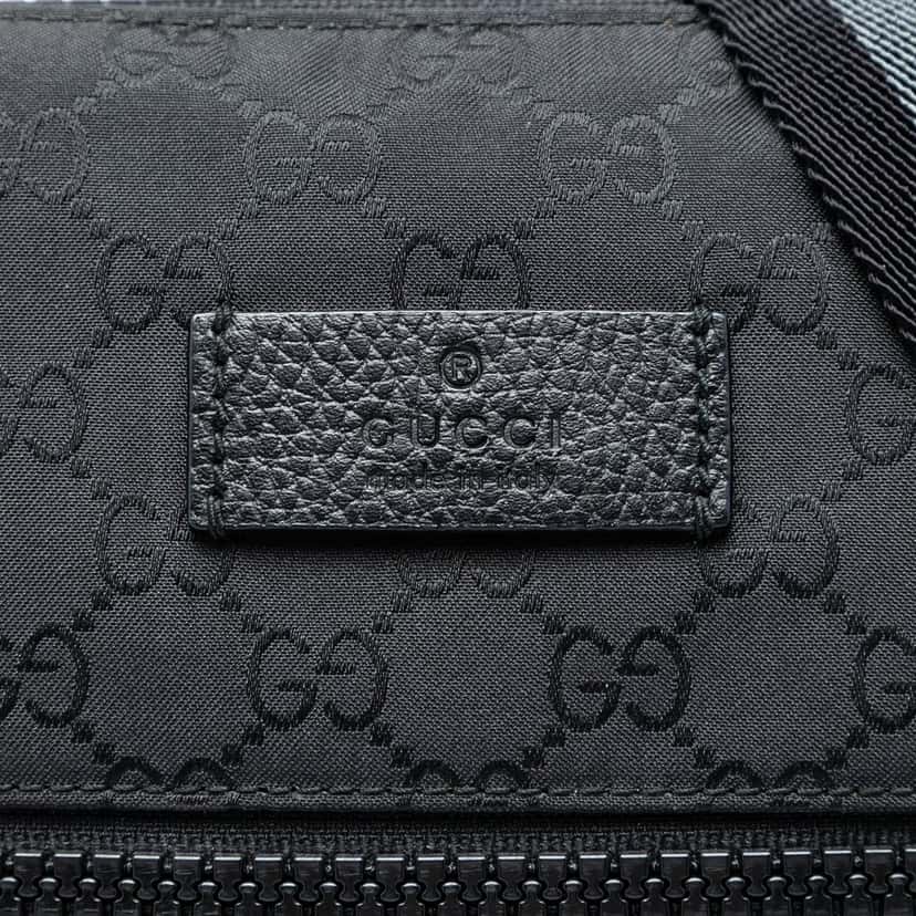 Gucci GG Nylon Web Crossbody Black Very good condition - Box View