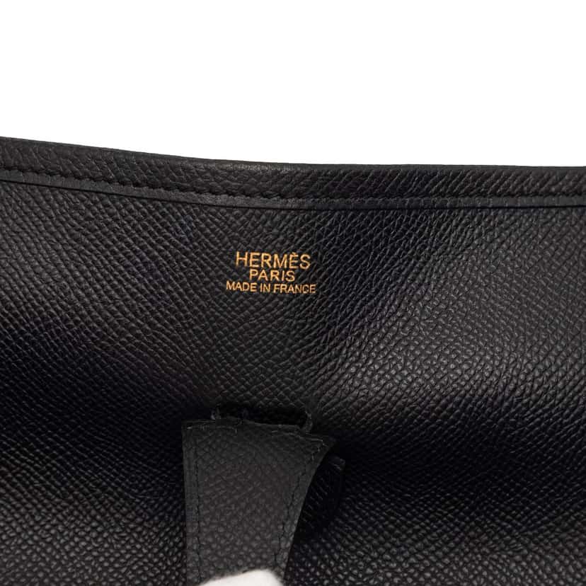 Hermès Epsom Evelyne I PM Black Leather Very good condition - Box View