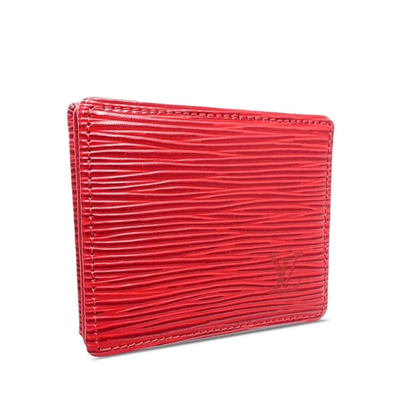 Louis Vuitton Epi Porte Monnaie Boite Coin Case Red Leather Very good condition - Back View