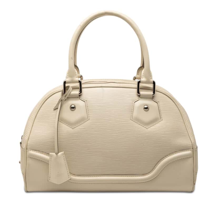 Louis Vuitton Epi Bowling Montaigne PM White Leather Very good condition - Front View