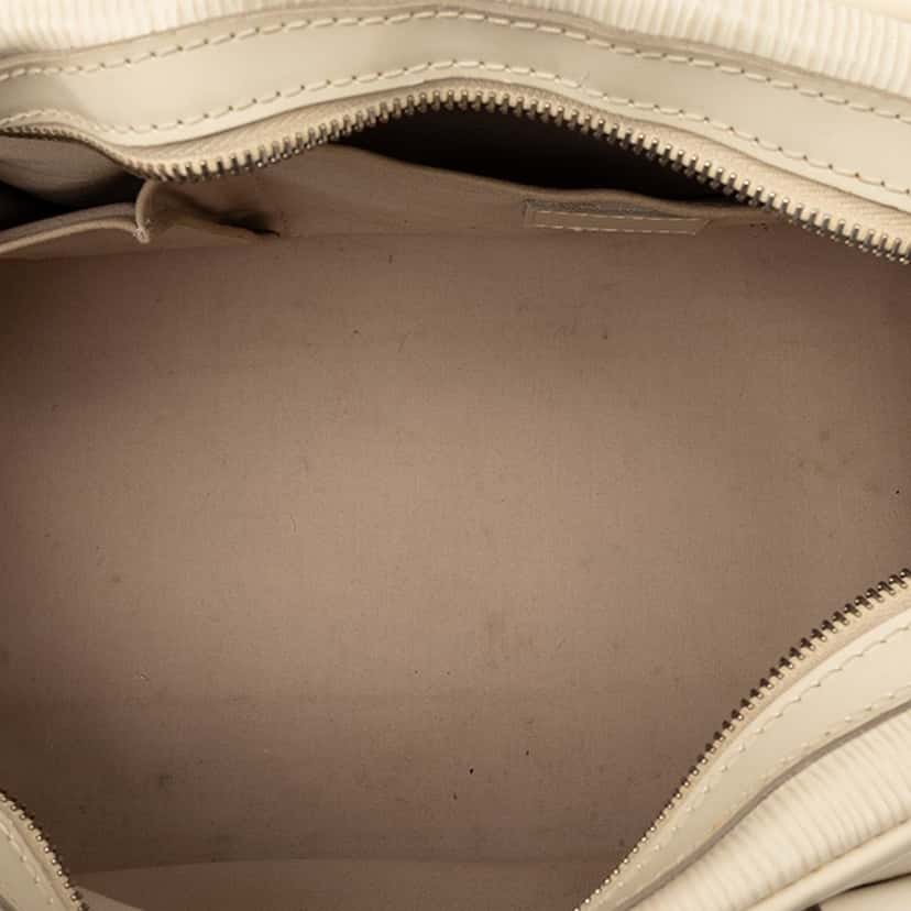 Louis Vuitton Epi Bowling Montaigne PM White Leather Very good condition - Model View