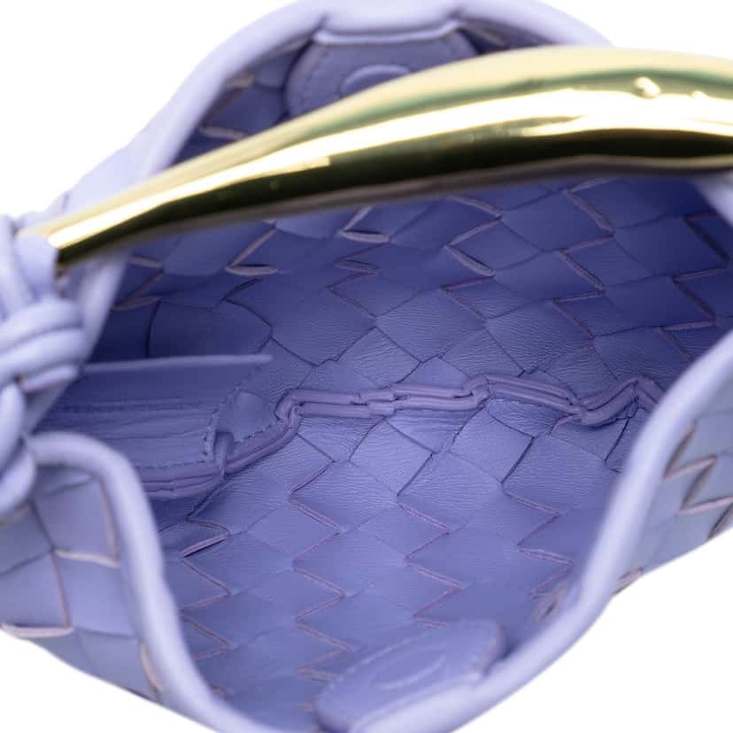 Bottega Veneta Baby Lambskin Intrecciato Sardine Purple Leather Very good condition - Model View