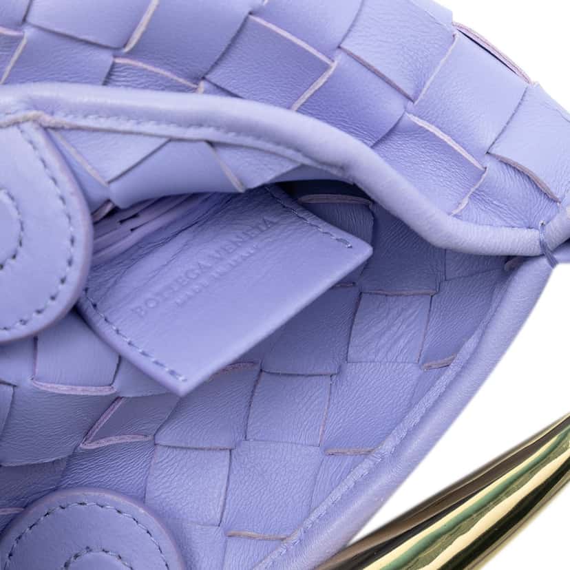 Bottega Veneta Baby Lambskin Intrecciato Sardine Purple Leather Very good condition - Box View