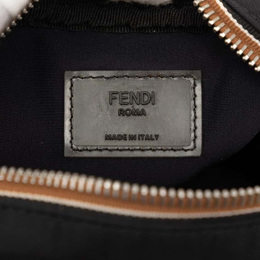 Fendi Small Pequin Nylon Roma Amor Messenger Bag Black Very good condition - Box View