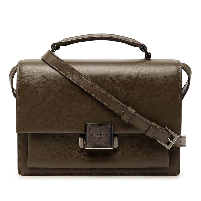 Saint Laurent Medium Calfskin Bellechasse Satchel Brown Leather Very good condition - Front View